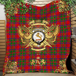 Scottish MacKintosh Modern Clan Tartan Quilt - Military Logo Style Scottish Plaid Tartan Plaid