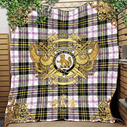 Scottish MacPherson Dress Modern Clan Tartan Quilt - Military Logo Style Scottish Plaid Tartan Plaid
