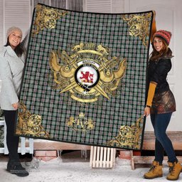 Scottish MacDuff Dress 01 Clan Tartan Quilt - Military Logo Style Scottish Plaid Tartan Plaid