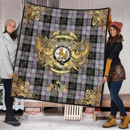 Scottish MacPherson Dress 02 Clan Tartan Quilt - Military Logo Style Scottish Plaid Tartan Plaid