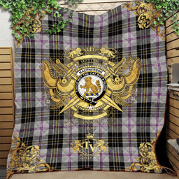 Scottish MacPherson Dress 02 Clan Tartan Quilt - Military Logo Style Scottish Plaid Tartan Plaid