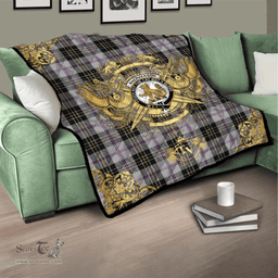 Scottish MacPherson Dress 02 Clan Tartan Quilt - Military Logo Style Scottish Plaid Tartan Plaid
