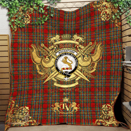 Scottish MacKintosh 03 Clan Tartan Quilt - Military Logo Style Scottish Plaid Tartan Plaid