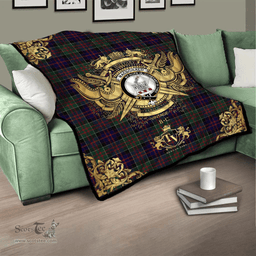 Scottish MacDonald of Clanranald 02 Clan Tartan Quilt - Military Logo Style Scottish Plaid Tartan Plaid