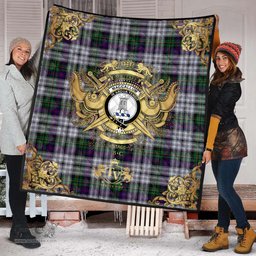 Scottish MacCallum (Malcolm) Dress 02 Clan Tartan Quilt - Military Logo Style Scottish Plaid Tartan Plaid