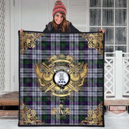 Scottish MacCallum (Malcolm) Dress 02 Clan Tartan Quilt - Military Logo Style Scottish Plaid Tartan Plaid