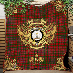 Scottish MacAlister 02 Clan Tartan Quilt - Military Logo Style Scottish Plaid Tartan Plaid