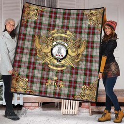 Scottish MacLean Dress Clan Tartan Quilt - Military Logo Style Scottish Plaid Tartan Plaid