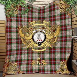 Scottish MacLean Dress Clan Tartan Quilt - Military Logo Style Scottish Plaid Tartan Plaid