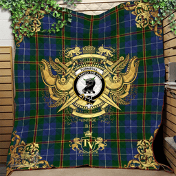 Scottish Turnbull Hunting 01 Clan Tartan Quilt - Military Logo Style Scottish Plaid Tartan Plaid