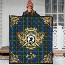 Scottish Turnbull Hunting 01 Clan Tartan Quilt - Military Logo Style Scottish Plaid Tartan Plaid