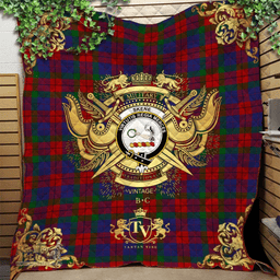 Scottish Skene of Cromar 01 Clan Tartan Quilt - Military Logo Style Scottish Plaid Tartan Plaid