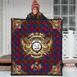 Scottish Skene of Cromar 01 Clan Tartan Quilt - Military Logo Style Scottish Plaid Tartan Plaid