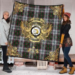 Scottish Stewart of Appin Dress 01 Clan Tartan Quilt - Military Logo Style Scottish Plaid Tartan Plaid