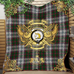 Scottish Stewart of Appin Dress 01 Clan Tartan Quilt - Military Logo Style Scottish Plaid Tartan Plaid