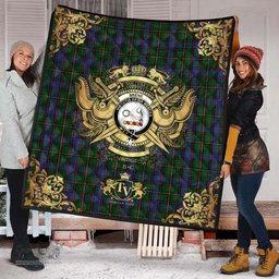 Scottish Skene 01 Clan Tartan Quilt - Military Logo Style Scottish Plaid Tartan Plaid