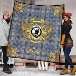 Scottish Tweedie Clan Tartan Quilt - Military Logo Style Scottish Plaid Tartan Plaid