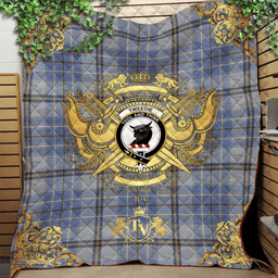 Scottish Tweedie Clan Tartan Quilt - Military Logo Style Scottish Plaid Tartan Plaid