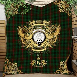 Scottish Tennant 01 Clan Tartan Quilt - Military Logo Style Scottish Plaid Tartan Plaid