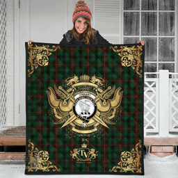 Scottish Tennant 01 Clan Tartan Quilt - Military Logo Style Scottish Plaid Tartan Plaid