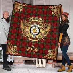 Scottish Nicolson (MacNicol) 03 Clan Tartan Quilt - Military Logo Style Scottish Plaid Tartan Plaid
