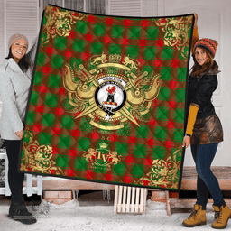 Scottish Middleton Modern Clan Tartan Quilt - Military Logo Style Scottish Plaid Tartan Plaid