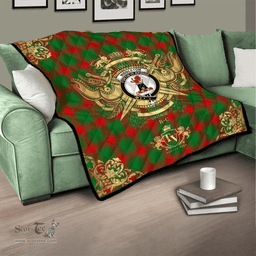 Scottish Middleton Modern Clan Tartan Quilt - Military Logo Style Scottish Plaid Tartan Plaid