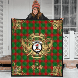 Scottish Middleton Modern Clan Tartan Quilt - Military Logo Style Scottish Plaid Tartan Plaid