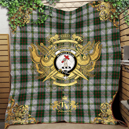 Scottish Taylor Dress Clan Tartan Quilt - Military Logo Style Scottish Plaid Tartan Plaid