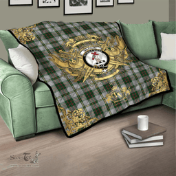 Scottish Taylor Dress Clan Tartan Quilt - Military Logo Style Scottish Plaid Tartan Plaid