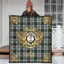 Scottish Taylor Dress Clan Tartan Quilt - Military Logo Style Scottish Plaid Tartan Plaid