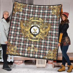 Scottish Stewart Dress Ancient Clan Tartan Quilt - Military Logo Style Scottish Plaid Tartan Plaid