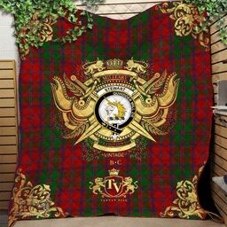 Scottish Stewart of Appin 01 Clan Tartan Quilt - Military Logo Style Scottish Plaid Tartan Plaid