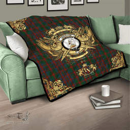 Scottish Matheson Hunting 02 Clan Tartan Quilt - Military Logo Style Scottish Plaid Tartan Plaid
