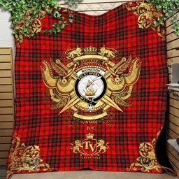 Scottish Matheson Modern Clan Tartan Quilt - Military Logo Style Scottish Plaid Tartan Plaid