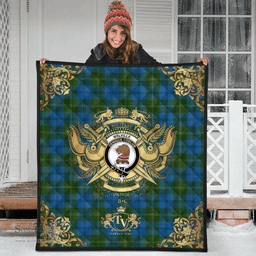 Scottish Melville 02 Clan Tartan Quilt - Military Logo Style Scottish Plaid Tartan Plaid