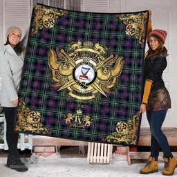 Scottish Rose Hunting Modern Clan Tartan Quilt - Military Logo Style Scottish Plaid Tartan Plaid
