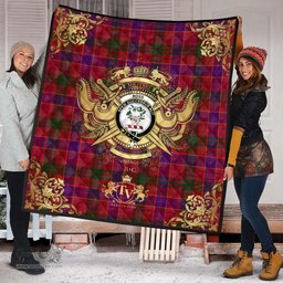 Scottish Ross 04 Clan Tartan Quilt - Military Logo Style Scottish Plaid Tartan Plaid