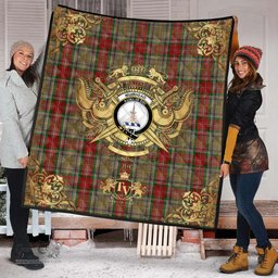 Scottish Muirhead 01 Clan Tartan Quilt - Military Logo Style Scottish Plaid Tartan Plaid