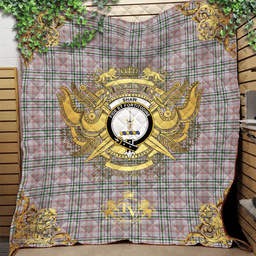 Scottish Shaw Dress Clan Tartan Quilt - Military Logo Style Scottish Plaid Tartan Plaid