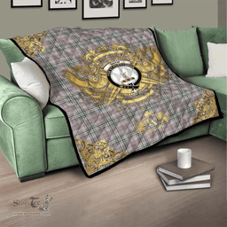 Scottish Shaw Dress Clan Tartan Quilt - Military Logo Style Scottish Plaid Tartan Plaid