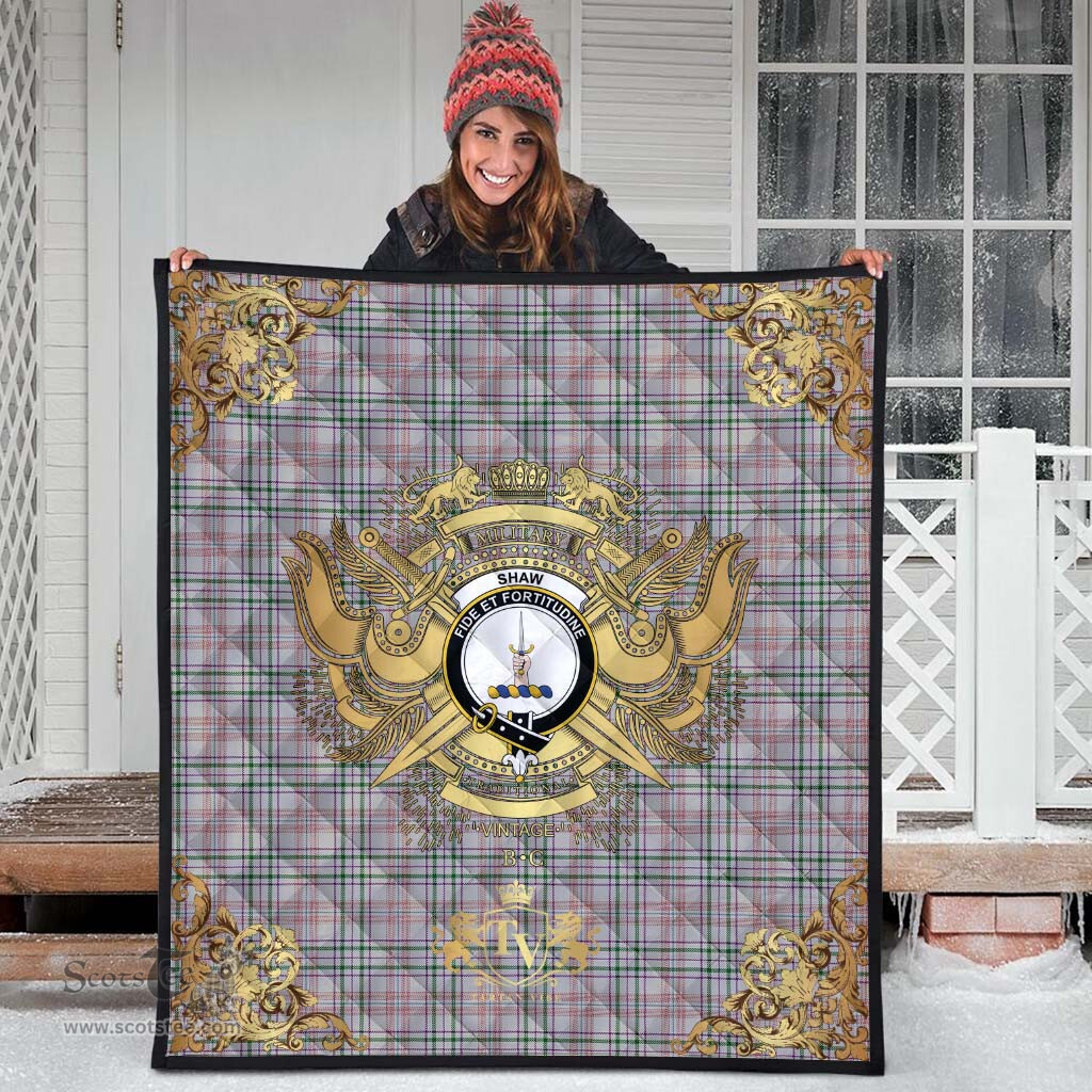 Scottish Shaw Dress Clan Tartan Quilt - Military Logo Style Scottish Plaid Tartan Plaid