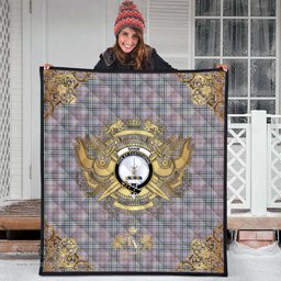 Scottish Shaw Dress Clan Tartan Quilt - Military Logo Style Scottish Plaid Tartan Plaid