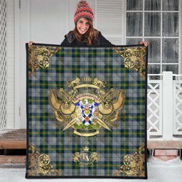 Scottish Nova Scotia District Dress 02 Clan Tartan Quilt - Military Logo Style Scottish Plaid Tartan Plaid