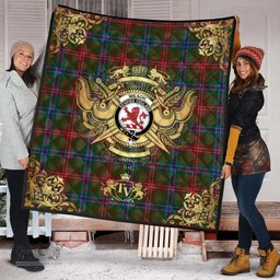 Scottish Wilson 03 Clan Tartan Quilt - Military Logo Style Scottish Plaid Tartan Plaid