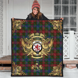 Scottish Wilson 03 Clan Tartan Quilt - Military Logo Style Scottish Plaid Tartan Plaid