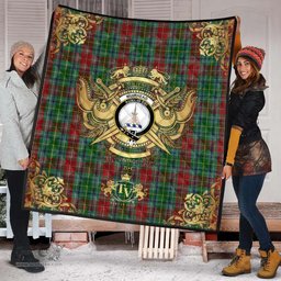 Scottish Muirhead 02 Clan Tartan Quilt - Military Logo Style Scottish Plaid Tartan Plaid