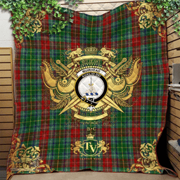 Scottish Muirhead 02 Clan Tartan Quilt - Military Logo Style Scottish Plaid Tartan Plaid