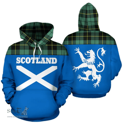 Scottish Wallace Hunting Ancient Clan Tartan Hoodie - Scotland Lion Style Scottish Plaid Tartan Plaid