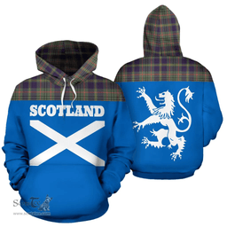 Scottish Taylor Weathered Clan Tartan Hoodie - Scotland Lion Style Scottish Plaid Tartan Plaid